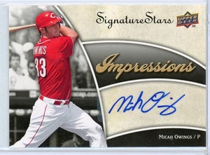 2009 Upper Deck Signature Stars Impressions IMP-MO Micah Owings Auto - Picture 1 of 2