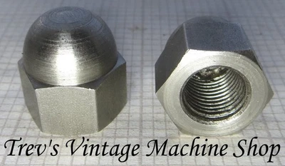 3/8 BSCy CEI Cycle thread, 26tpi dome nuts, stainless steel, acorn cap, Qty 2-10 - Image 1 of 2