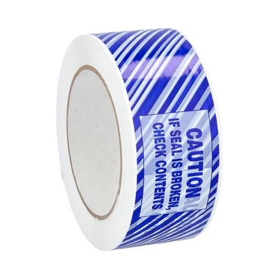 Blue Strips Tamper Evident Security Tape 1.88 Inch x 110 Yards 1.9 Mil 36 Rolls - Image 1 of 4