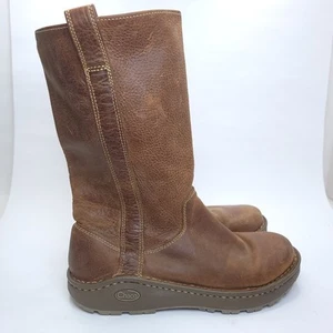 Chaco AddStride Brown Leather Vibram Soles Winter Boots women’s Size 9 - Picture 1 of 7
