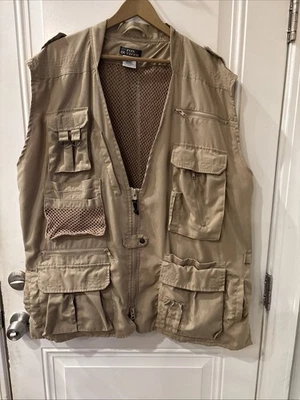 Fox Outdoor Vented Utility Vest Sz 3X Fishing Hunting Tactical Photography Khaki - Image 1 of 4
