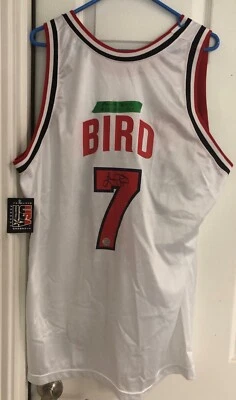 CAMISETA LARRY BIRD OLÍMPICA DE ESTADOS UNIDOS #7 AUTOGRAFIADA NUEVA CON ETIQUETAS y certificado de autenticidad Foto 1 de 4