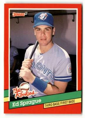 1991 Donruss The Rookies #14 Ed Sprague NrMt-Mt  ID:50913 - Image 1 of 2