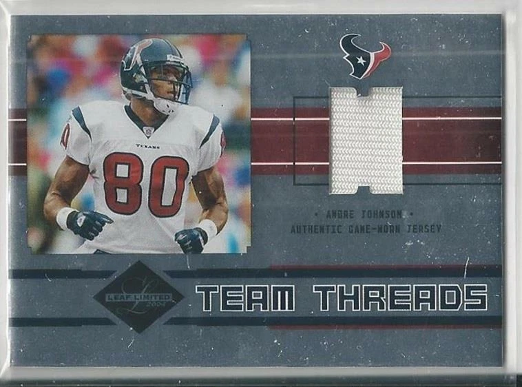 Leaf Limited Team Threads 2004 Andre Johnson/David Carr camiseta doble 04/50!! Foto 1 de 1