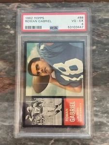 1962 Topps # 88 Roman Gabriel PSA 4 Los Angeles Rams Football Karte - Bild 1 von 2