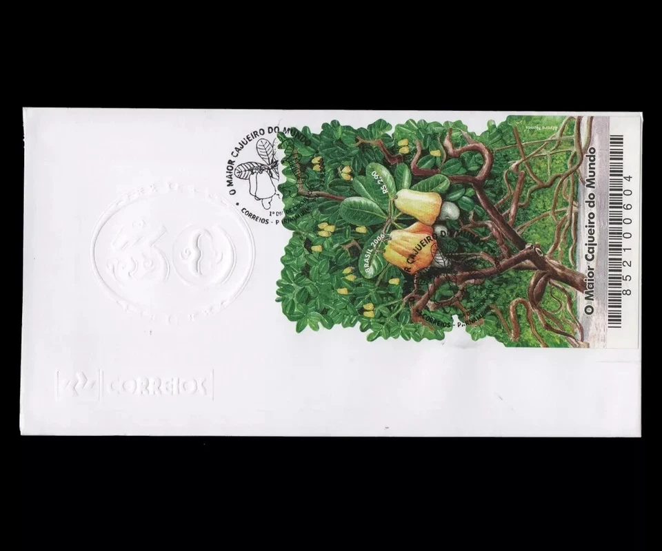 Fruta Brasil Caju 2006 el árbol de anacardo más grande del mundo Yvert B127 水果 COMO NUEVO Foto 1 de 3