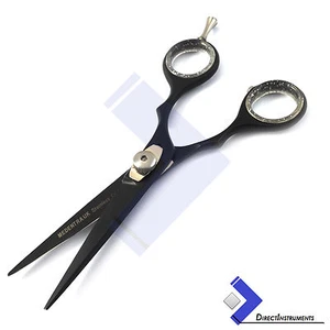 Black Color Salon Hair Cutting Scissor 5.5'' Barber Hair Beard Dressing Shears - Picture 1 of 2
