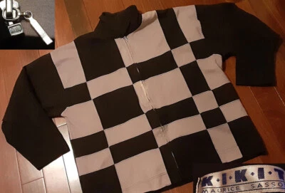 Chaqueta con Cremallera Completa Kikit Block No.5 Años 90 Rara Maurice Sasson Para Hombres Club Hip Hop Rave Foto 1 de 4