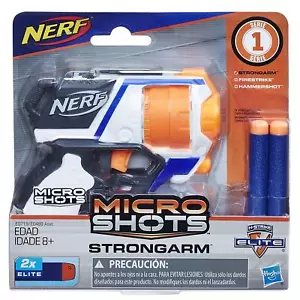 Nerf Elite Micro Shots Strongarm Dart Blaster Mini Microshots Toy Gun Kids - Picture 1 of 2