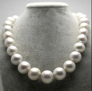 Enorme collana di perle rotonde bianche autentiche naturali mare del sud 18831AA - Foto 1 di 3
