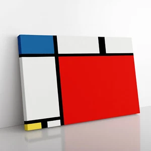Composition Vol.2 By Piet Mondrian Canvas Wall Art Print Framed Picture Decor - Picture 1 of 6