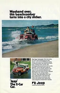 1970 Jeep Universal Print Ad Vintage Car Advertisement Beach - Picture 1 of 1
