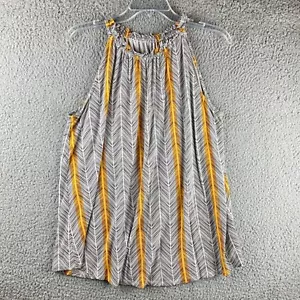 Canotta donna elasticizzata Apt 9 taglia L gialla nera senza maniche chevron leggera - Foto 1 di 10