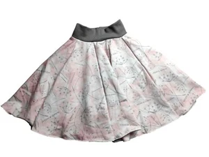 Tellerrock handmade weiß rosa Pusteblume - Bild 1 von 7