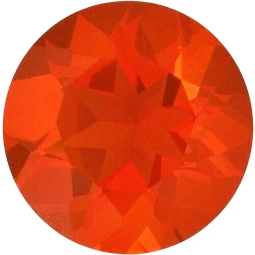 5mm Mexican Fire Opal Round Brilliant AAA+ Loose Gemstone Mexico .30ct - Image 1 of 1