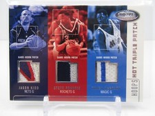 KIDD/ FRANCIS/ MCGRADY 2002-03 NBA HOOPS HOT TRIPLE GAME-WORN PATCH #31/75!!