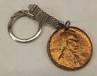 Vintage Keychain 1914 One Cent Key Coin Shaped Large Lincoln