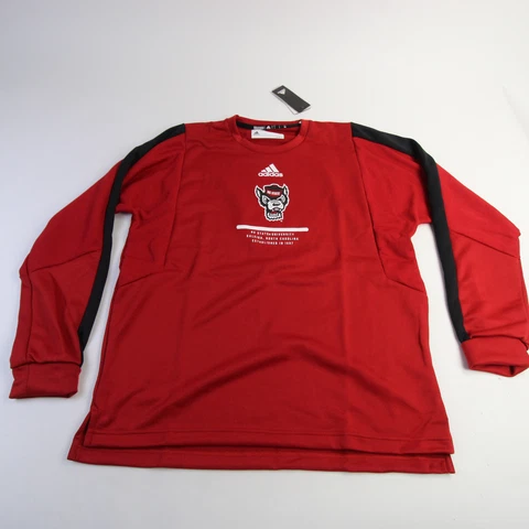 NC State Wolfpack adidas Aeroready Long Sleeve Shirt Men's Red/Black New Cover