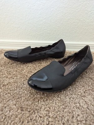 AGL Attilio Giusti Leombruni Black Elasticized Topline Captoe Ballet Flat Sz 8 - Image 1 of 4