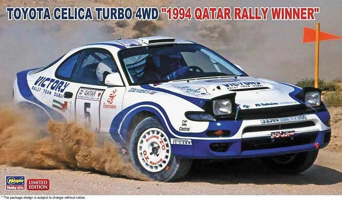 Hasegawa 20578 Toyota Celica Turbo 4WD "1994 Qatar Rally Winner" Kit Montaggi...