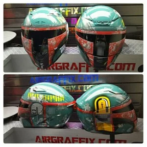 Boba Fett Custom Painted Airbrushed Motorcycle Helmet - Picture 1 of 2