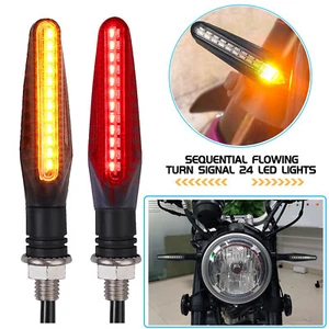 Indicatori di direzione sequenziali fluenti freni rosso ambra led moto - Foto 1 di 12