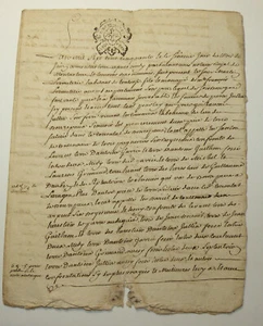 Vieux papier a étudier Toulouse 1750 ( L090 ) - Foto 1 di 3