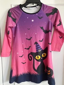 Maglietta Pigiama Ragazza Sunshine Swing Halloween Gatto Nero Maniche TAGLIA Media 8 - Foto 1 di 3