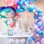87pcs Mermaid Tail Balloon Garland Arch Mermaid Theme Birthday Party Decorations