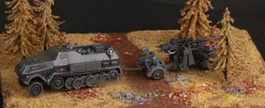 PMA WWII GERMAN Sd.Kfz.8 DB10 & 88 GUN + soldiers 1/72 FINISHED MODEL trailer - Picture 1 of 5