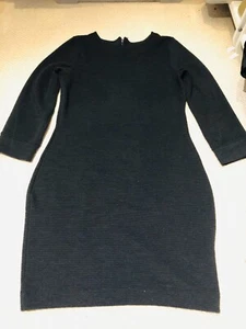 FRENCH CONNECTION 12-14/Medium Soft Jumper Dress Dark Blue Stretch 3/4 Sleeve - Picture 1 of 6