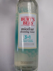 Burt's Bees Micellar Cleansing Water 3 in 1 Removes Makeup Hydrates 12 OZ - Picture 1 of 6