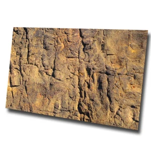 3-D Aquarium Background ROCKY Brown w/ FREE Clips - 10 Gallon to 125 Gallon - Picture 1 of 6