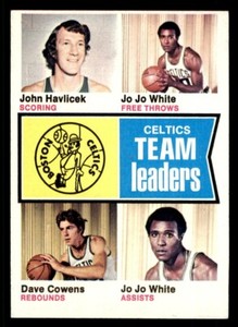 1974 Topps Basketball #82 Celtics Team Leaders EX/MT