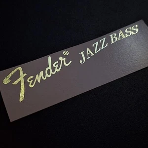 2-Pack Jazz Bass Headstock Decal for Bass Solid Metallic Gold NEW - Picture 1 of 1