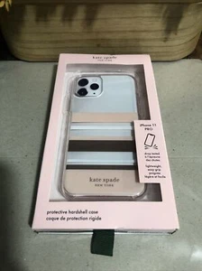 BRAND NEW Kate Spade New York Clear Park Stripe Case For Apple iPhone 11 PRO - Picture 1 of 2