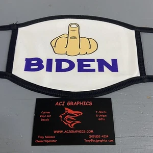JOE BIDEN NOT MY PRESIDENT Breathable and Reusable  face mask FREE SHIPPING - Picture 1 of 3