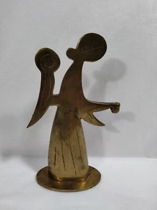 Vintage Angel Solid Brass Candleholder Mid Century MCM 9" Inches (No Holder)  - Picture 1 of 7
