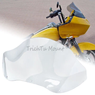 12.5" Clear Wave Windshield Windscreen FOR HARLEY ROAD GLIDE CUSTOM FLTRX 10-13 - Image 1 of 4