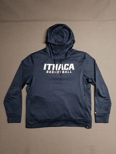 Nike Jordan Team Fleece Hoodie Men's Large Ithaca Basketball Navy Blue EUC 👌 - Picture 1 of 11