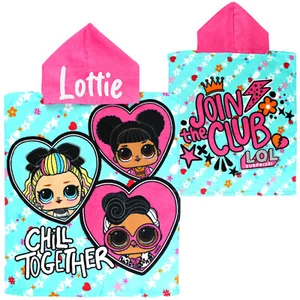 Personalised LOL Surprise Chill Turquoise Hooded Poncho Towel - Picture 1 of 1