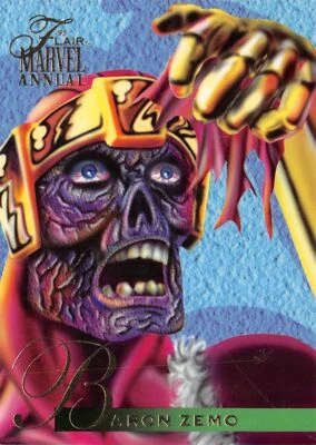 BARON ZEMO / 1995 Fleer Flair Marvel Annual BASE Trading Card #110 - Image 1 of 2