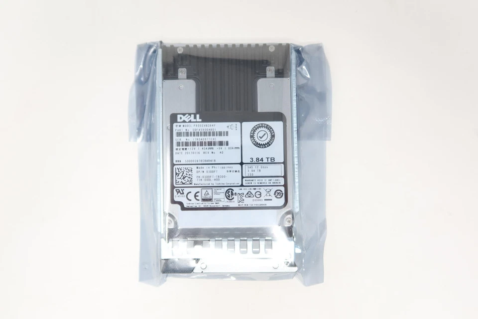 03DDFT Dell 3.84TB 2.5" SAS SFF 12G MU SSD Server Solid State Drive - Image 1 of 2