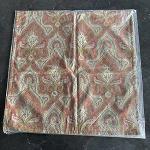 Pottery Barn Paisley Pillow Cover Linen Blend 20x20 Red Green NIP - Picture 1 of 5