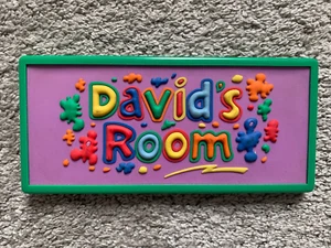 Personalised 3D Bedroom Door Name Plaque David's Room By John Hinde - Picture 1 of 1