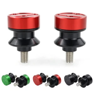 1 Pair Swing Arm Sliders Stand Bobbins Fit For Kawasaki Ninja 400R Ninja 650 Red - Foto 1 di 12