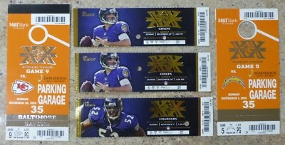 3 - 2015 - Baltimore Ravens - Boletos - Chiefs - Cargadores + Estacionamiento Foto 1 de 4