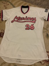 NPB Rare Wada Pink Baseball Jersey Chiba Lotte Marines Game Worn #26 Japanese 93