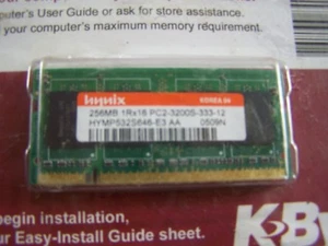 Hynix 256 MB 1Rx16 PC2-3200S-333-12 HYMP532S646-E3 AA 0509N Memory RAM - Picture 1 of 7