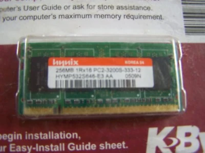 Hynix 256 MB 1Rx16 PC2-3200S-333-12 HYMP532S646-E3 AA 0509N Memory RAM - Image 1 of 4